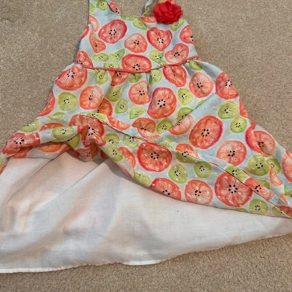 🍒🍒 3/7 BUNDLE Penelope Mack Pink and Orange Girls Sundress - Picture 3 of 6